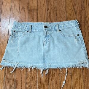 Light Blue Denim Mini Skirt